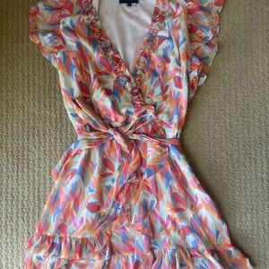 Lucchese Red and Pink Mini Dress